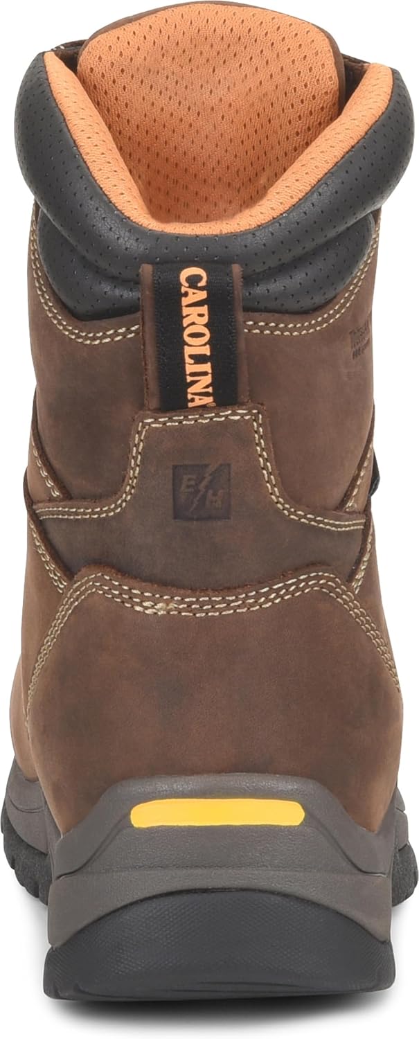 Мужские водонепроницаемые ботинки Carolina Boots Bruno Hi 8 с подкладкой-подушкой, стелькой AG7 и противоскользящей подошвой, коричневый — фото 4