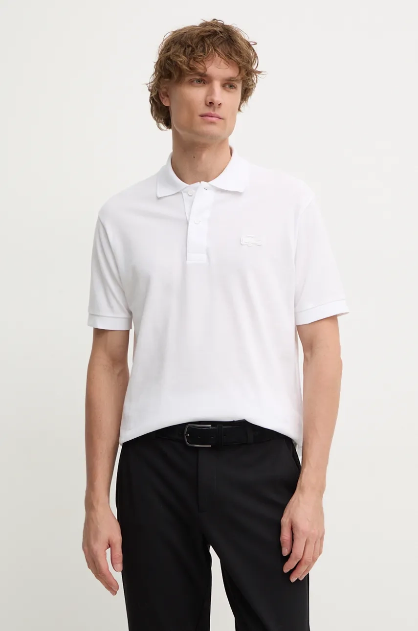 

Хлопковая рубашка-поло Lacoste, белый