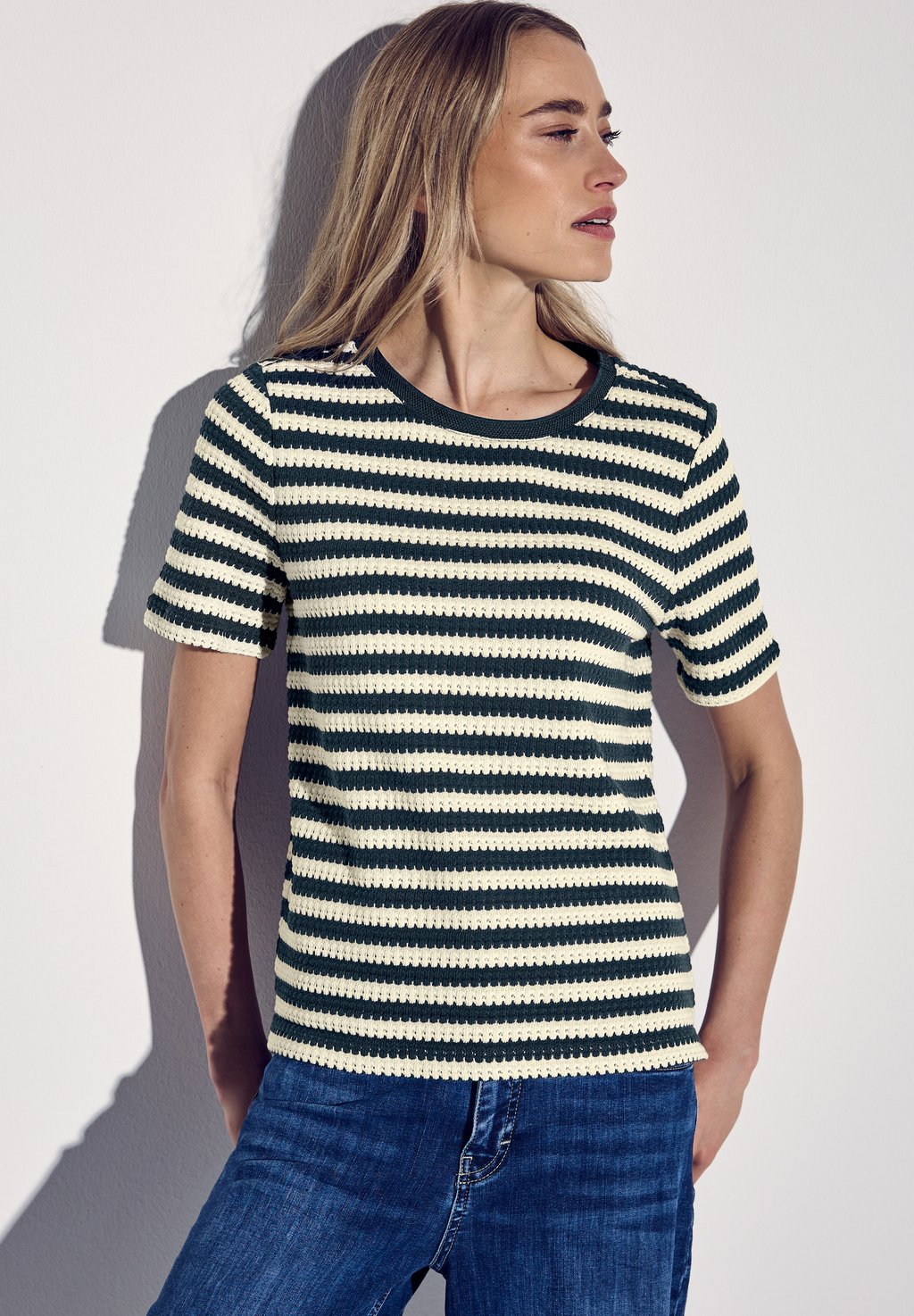 

Футболка с принтом STREIFEN LOOK Street One, цвет Grün