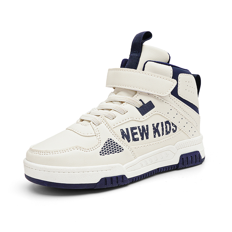 

TONYBEAR Высокие детские скейтбординг кроссовки beige blue kids'