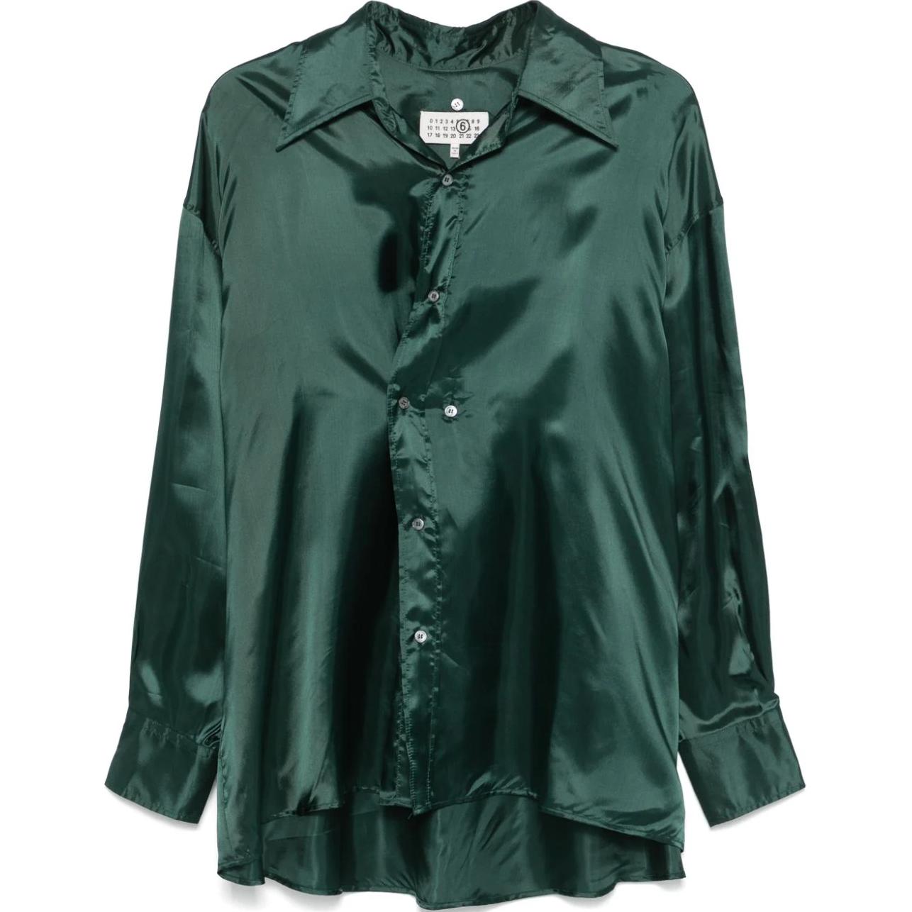 

Футболка Single Stitch logo MM6 Maison Margiela, emerald зеленый