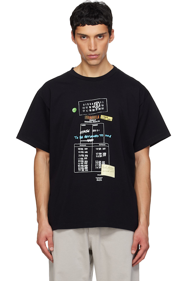 

Футболка с библиотечной маркой Mm6 Maison Margiela, черный