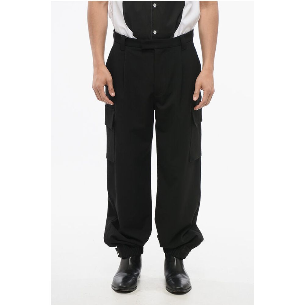

Брюки-карго EMPORIO с одинарной складкой и регулируемыми манжетами Armani, Black