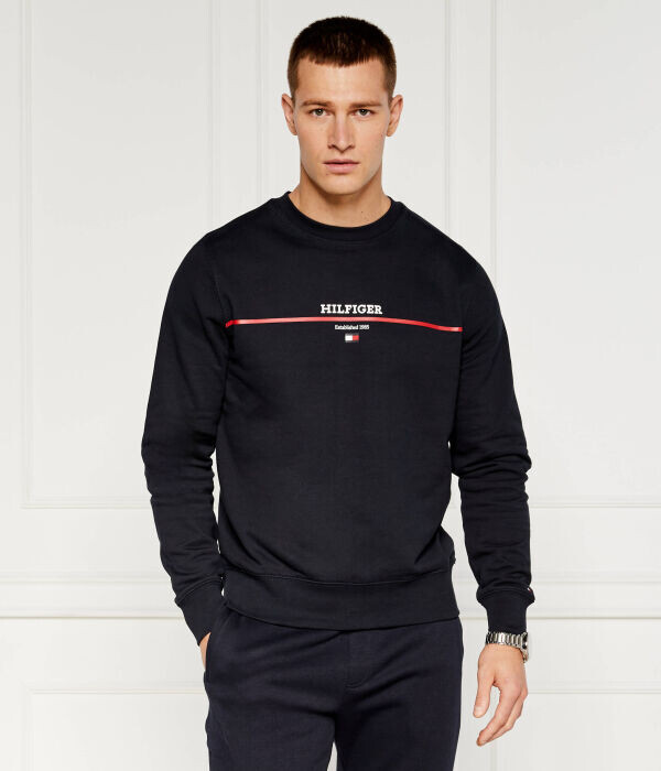 Толстовка Tommy Hilfiger синяя с логотипом — фото 3