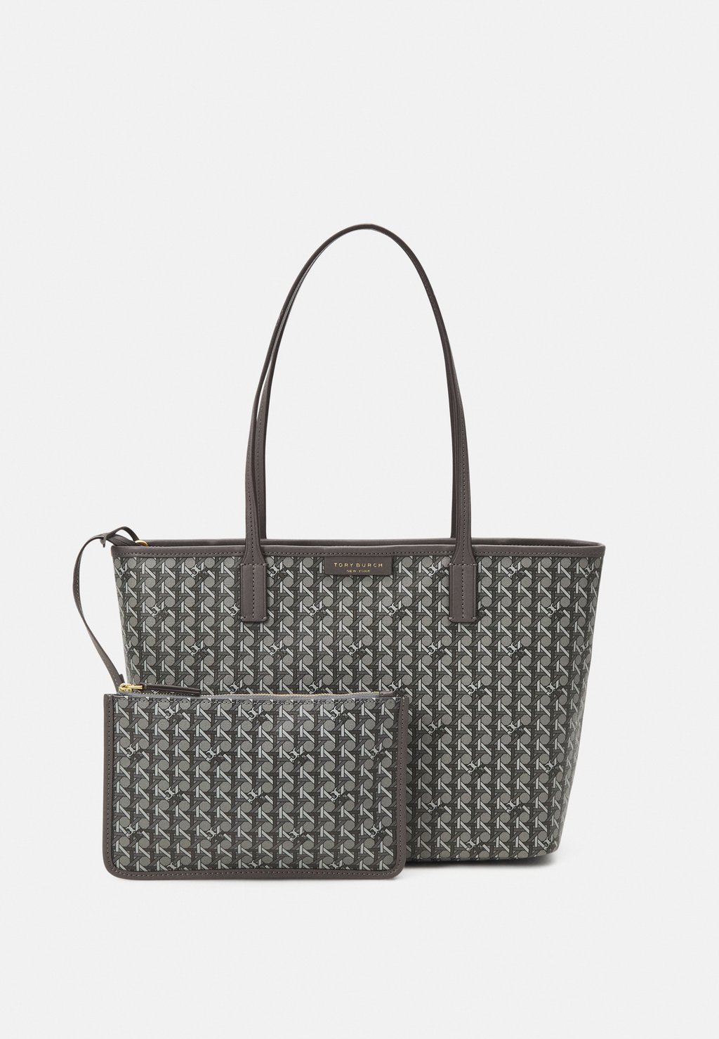 

Сумка SMALL BASKETWEAVE TOTE SET Tory Burch, серый