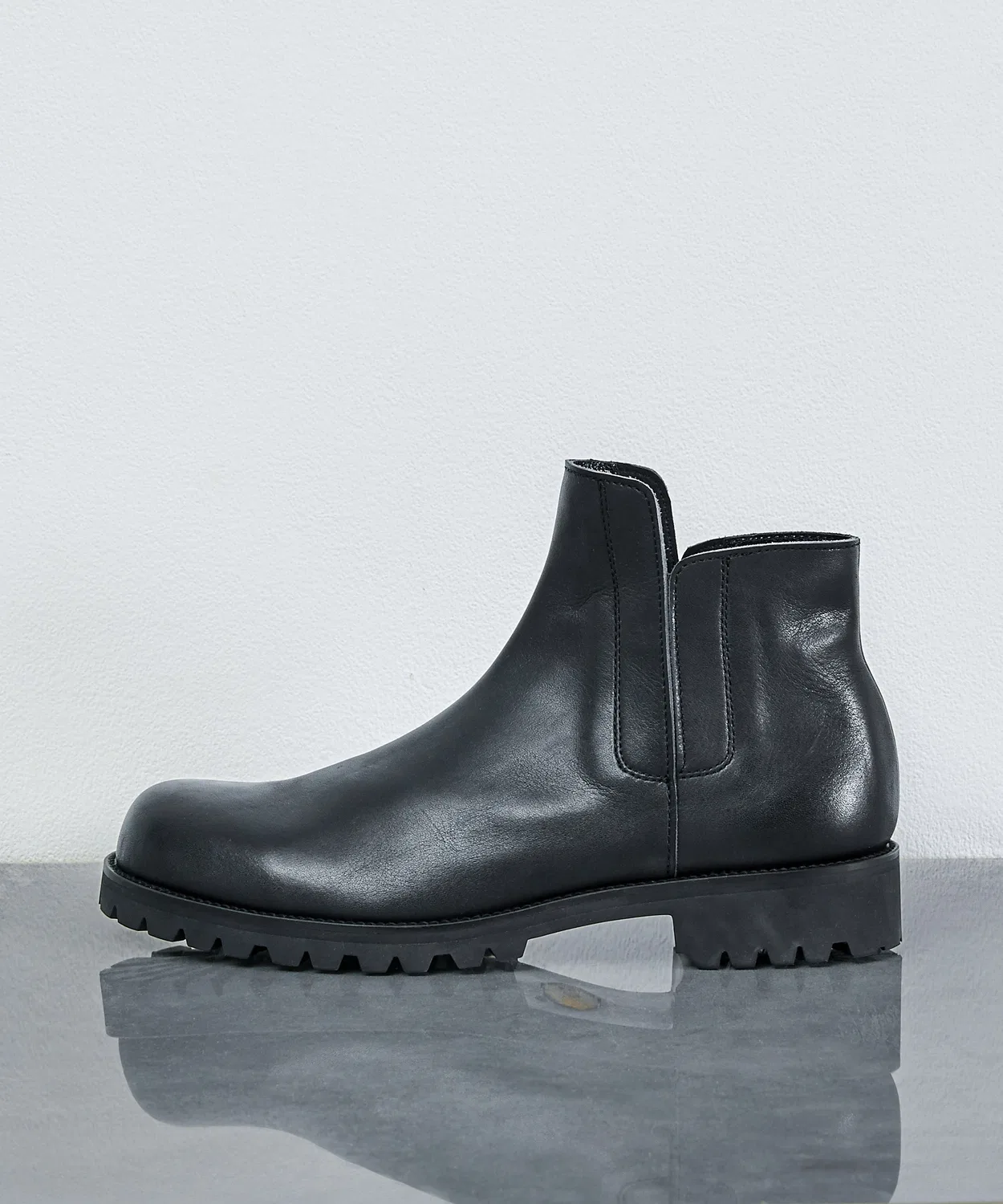 Ботинки кожаные PADRONE INNERGORE BOOTS водонепроницаемые на вибрамовой подошве, черные