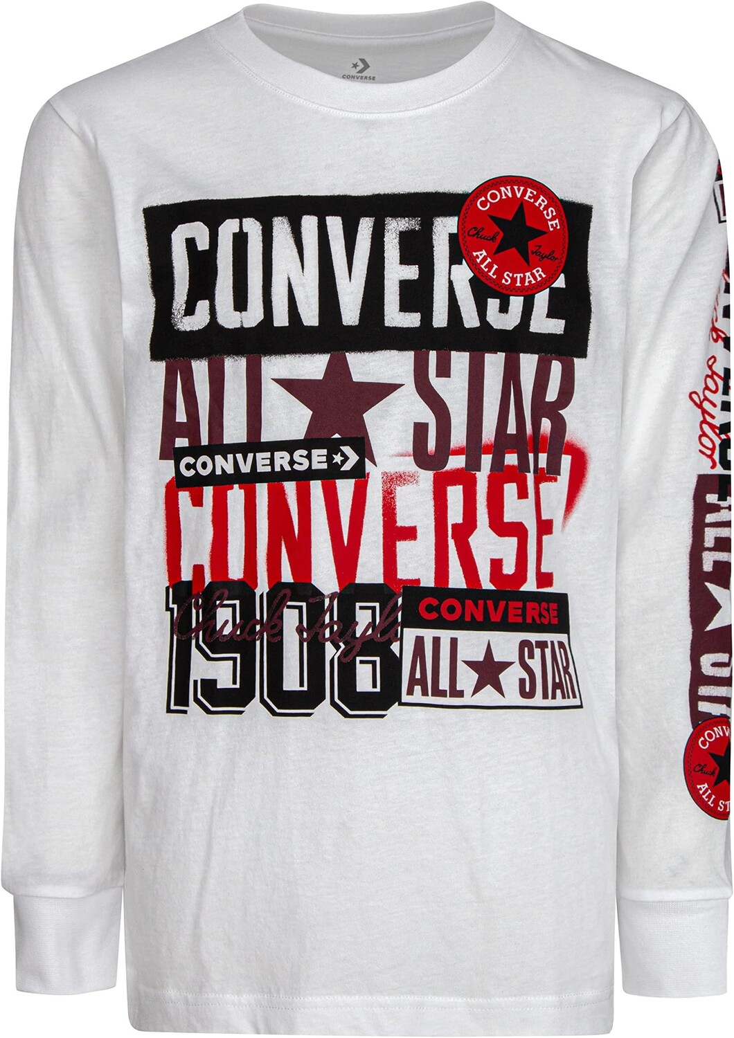 

Футболка Converse Logo Stamp Long Sleeve Tee, белый