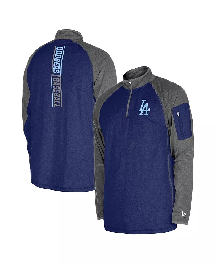 

Толстовка Men's Royal Los Angeles Dodgers Father's Day Raglan Quarter-Zip Top New Era