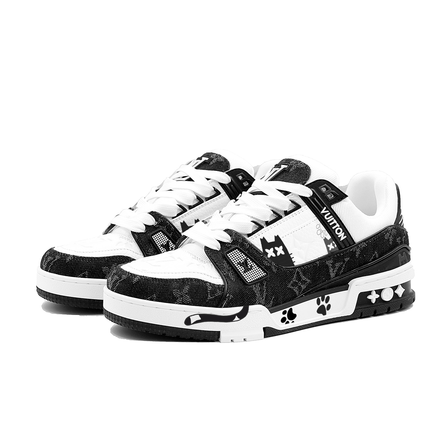 Кроссовки Louis Vuitton LV Trainer, черный/белый — фото 3