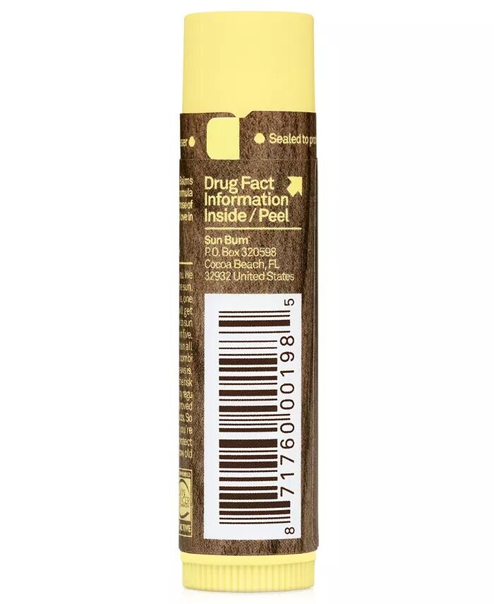 Солнцезащитный бальзам для губ SPF 30, 0,15 унции Sun Bum, цвет Banana — фото 2