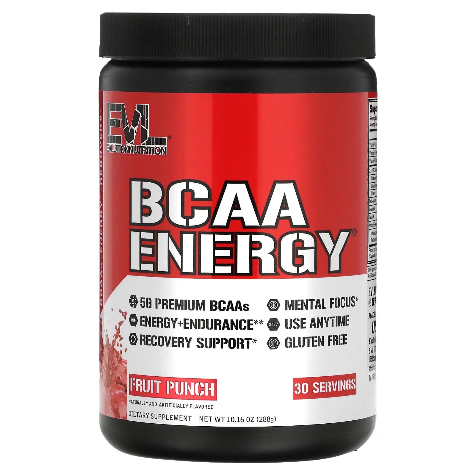 

EVLution Nutrition BCAA Energy фруктовый пунш 10,2 унц. (288 г)