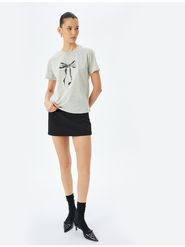 

Футболка SS цвета серый меланж KOTON