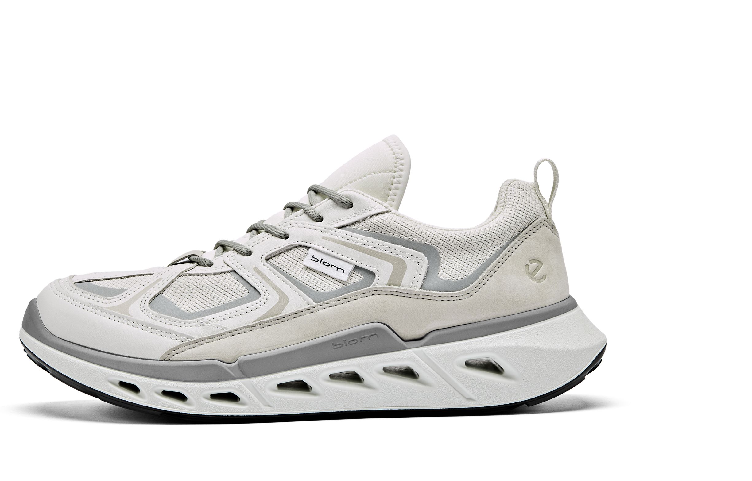 

Ecco SS26 BIOM 720 Collection Textile, Cow Leather Casual Shoes Men's White