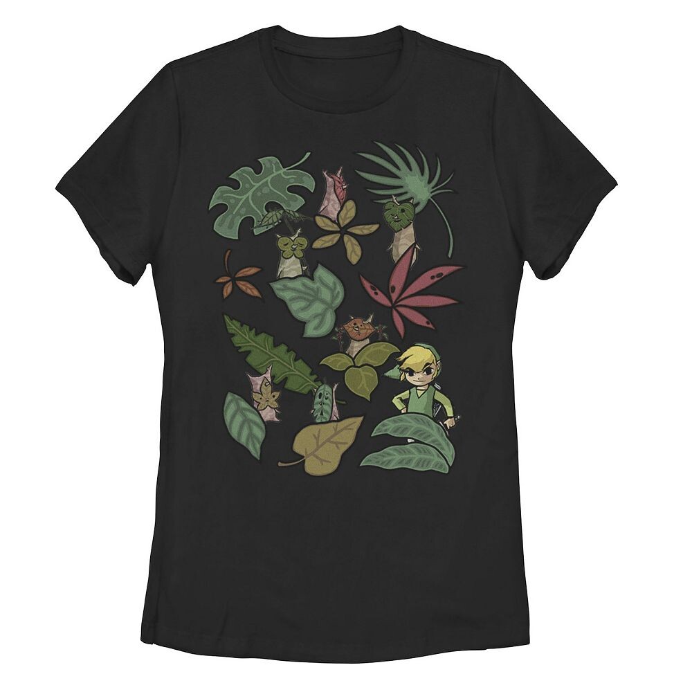

Футболка The Legend of Zelda Link In The Leaves для юниоров Licensed Character, черный
