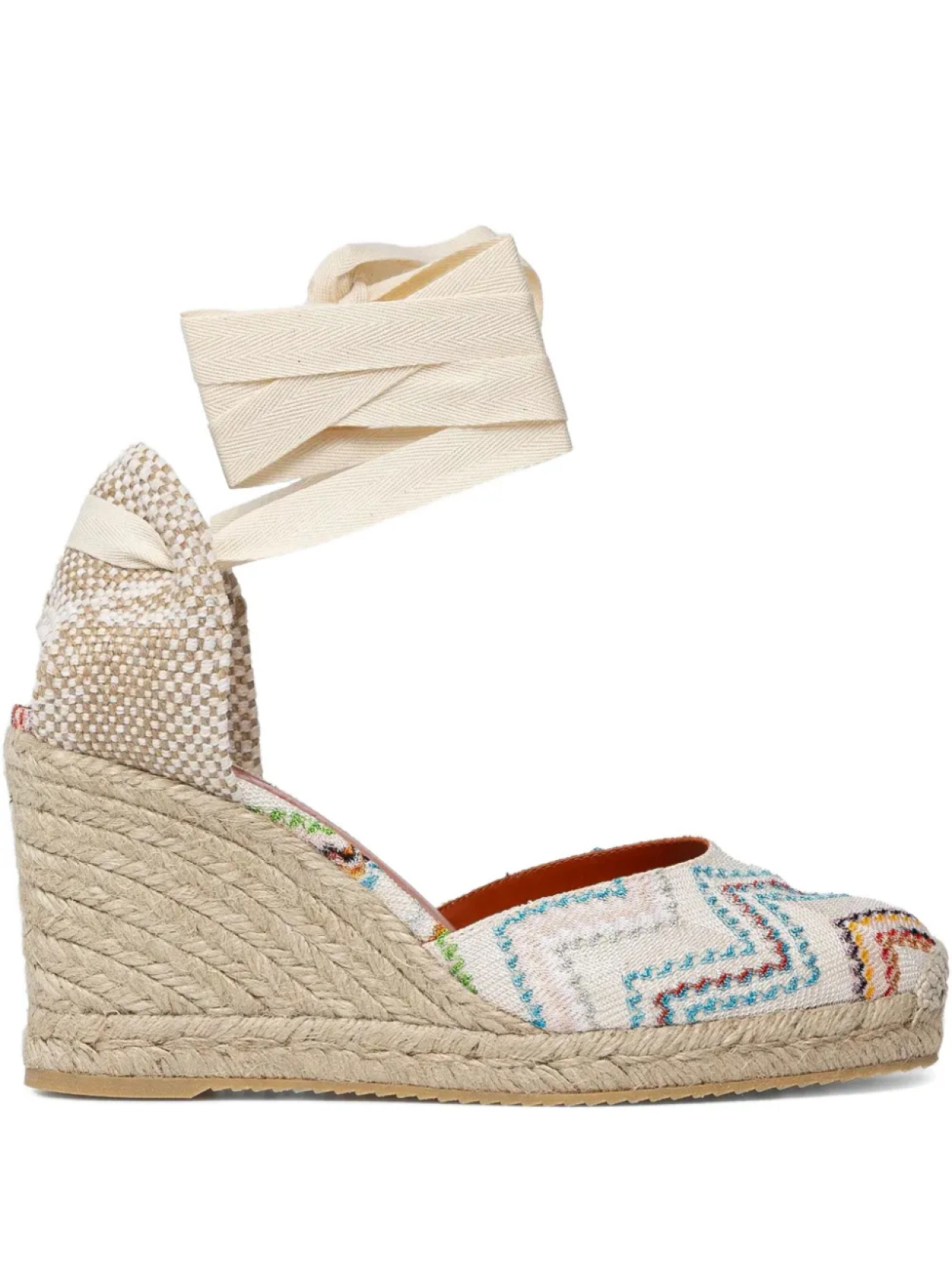 Вышитые босоножки на танкетке Carina Missoni, нейтральный