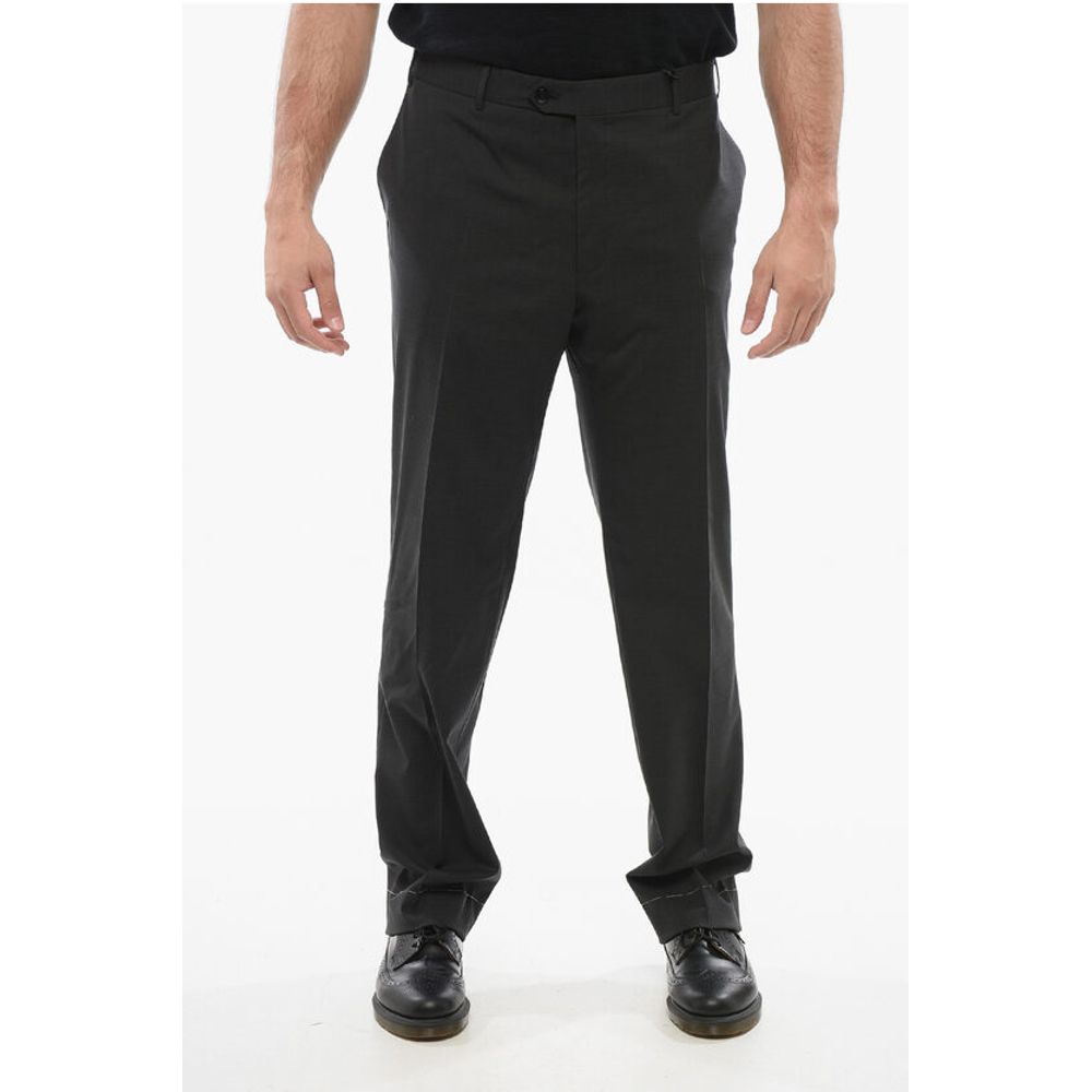 

Брюки из натуральной шерсти с петлей для ремня Corneliani, Black