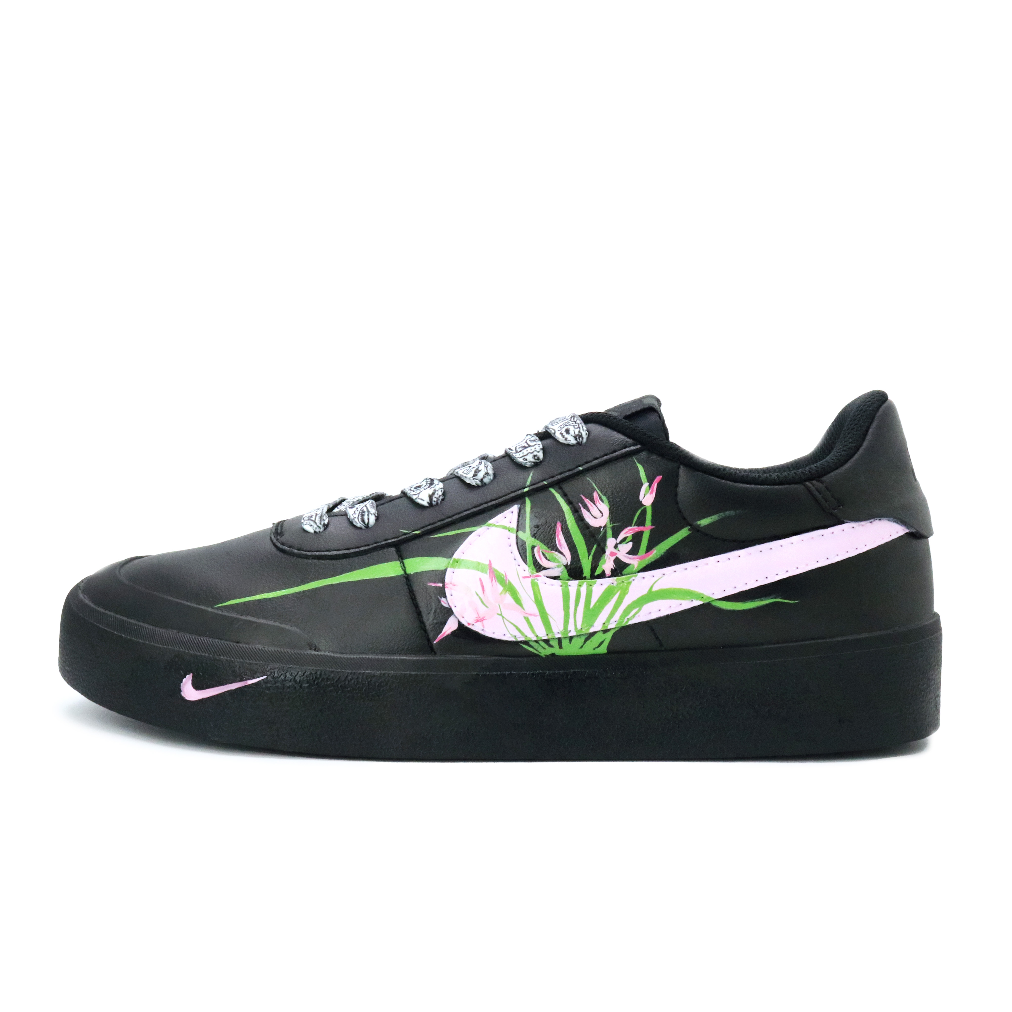 

Nike Кроссовки Court Shot Four Gentlemen Orchid, износостойкие, низкие, для скейтбординга, мужские, черные, зеленые, розовые, базовые