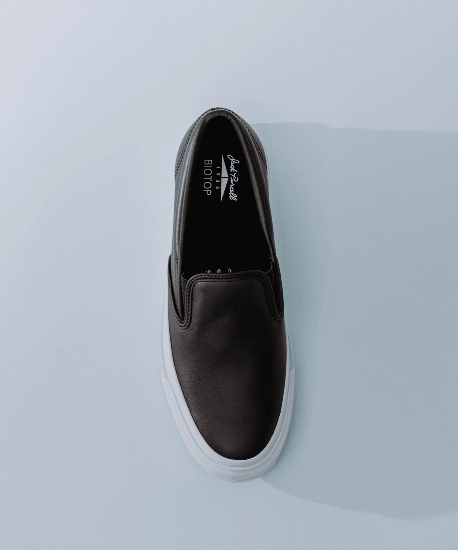 Мужские кожаные слипоны Jack Purcell 1935 BIOTOP чёрные