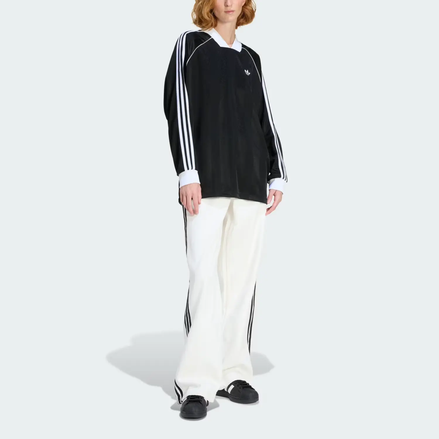 Футболка 3 Stripes для женщин Adidas Originals, черный — фото 4
