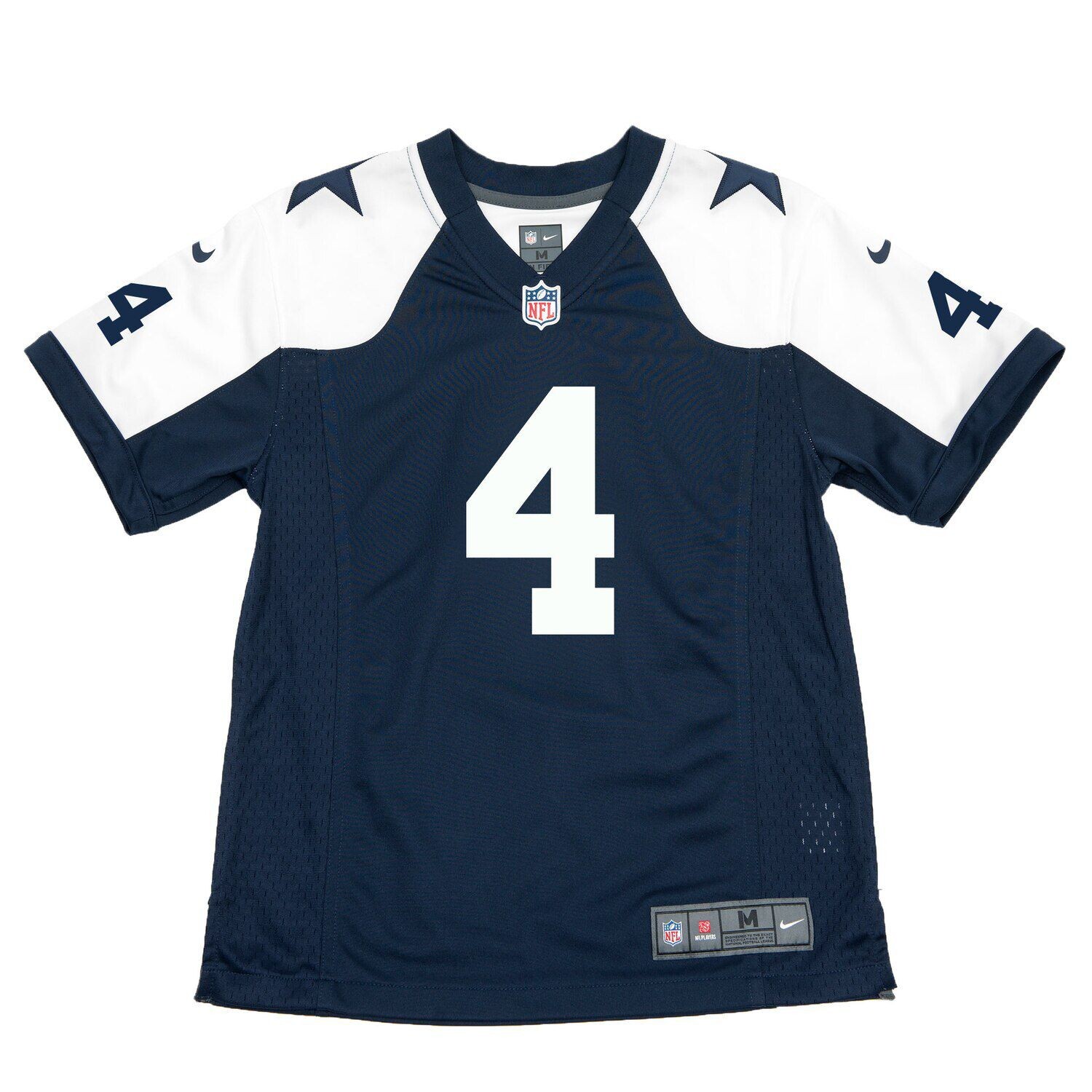 Молодежный игровой трикотаж Nike Dak Prescott Navy Dallas Cowboys Throwback Game Nike — фото 2