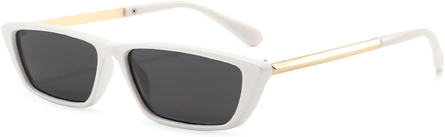 

Винтажные солнцезащитные очки для женщин, роскошные дизайнерские квадратные солнцезащитные очки в стиле ретро, ​​черные очки, женские защитные очки от УФ-излучения UV400 mincl, White