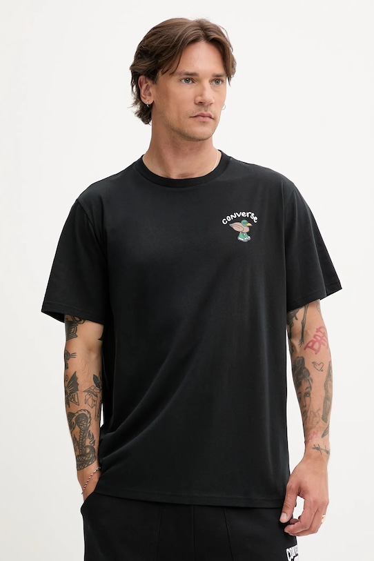 

Хлопковая футболка Converse, черный