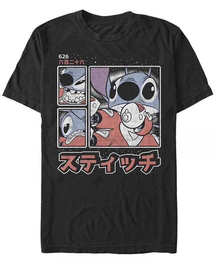 

Мужская футболка с коротким рукавом Lilo Stitch Stitch Kanji Fifth Sun, черный