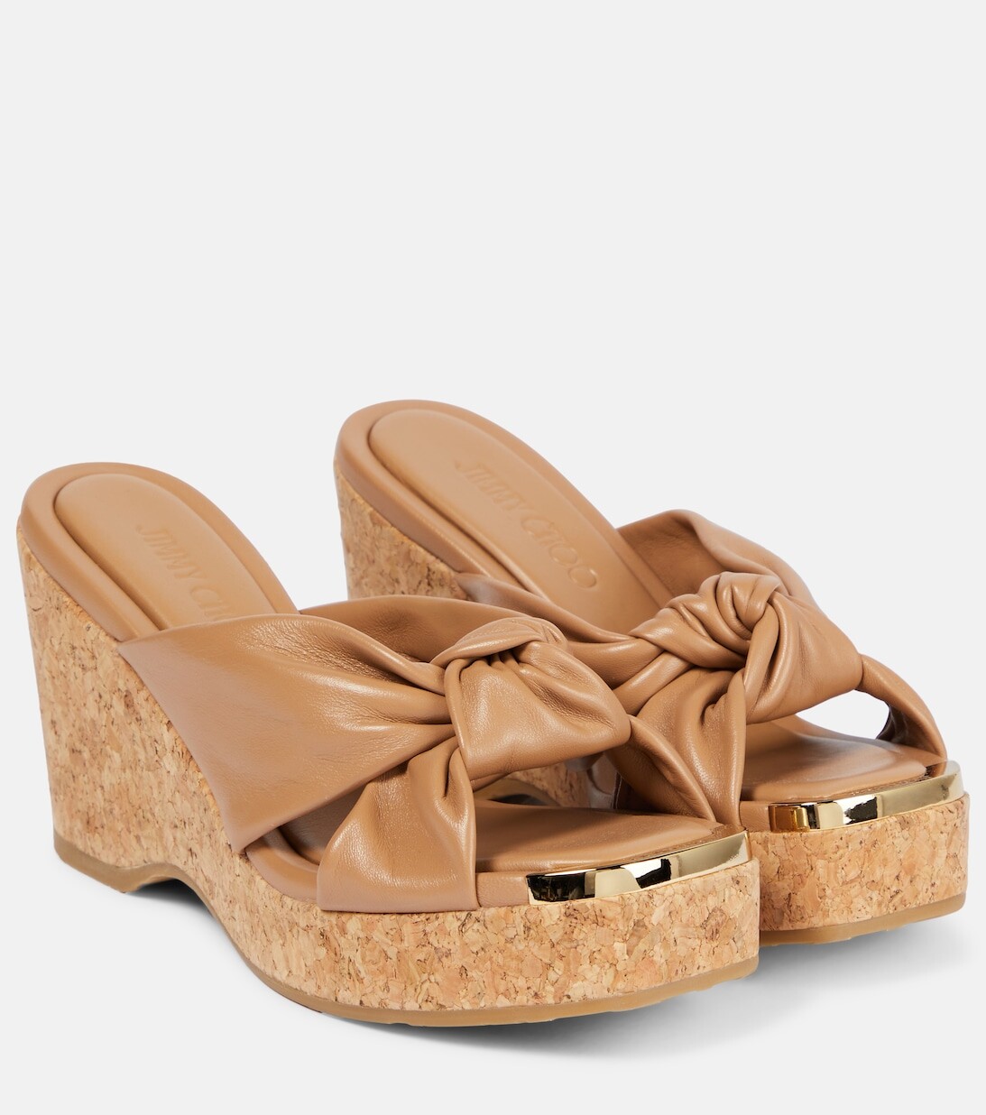 Босоножки Avenue на танкетке Jimmy Choo, коричневый