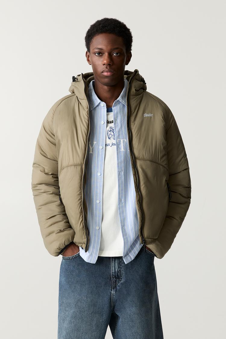 

Легкая стеганая куртка Stwd Pull And Bear, охра