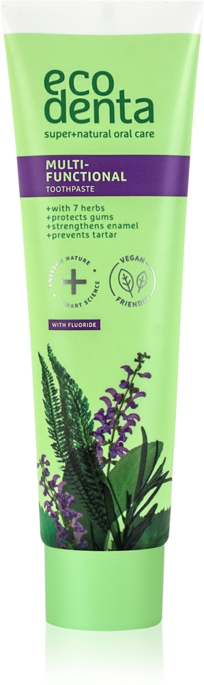 

Зеленые многофункциональные зубные пасты с фтором для комплексной защиты зубов Ecodenta, 100 мл