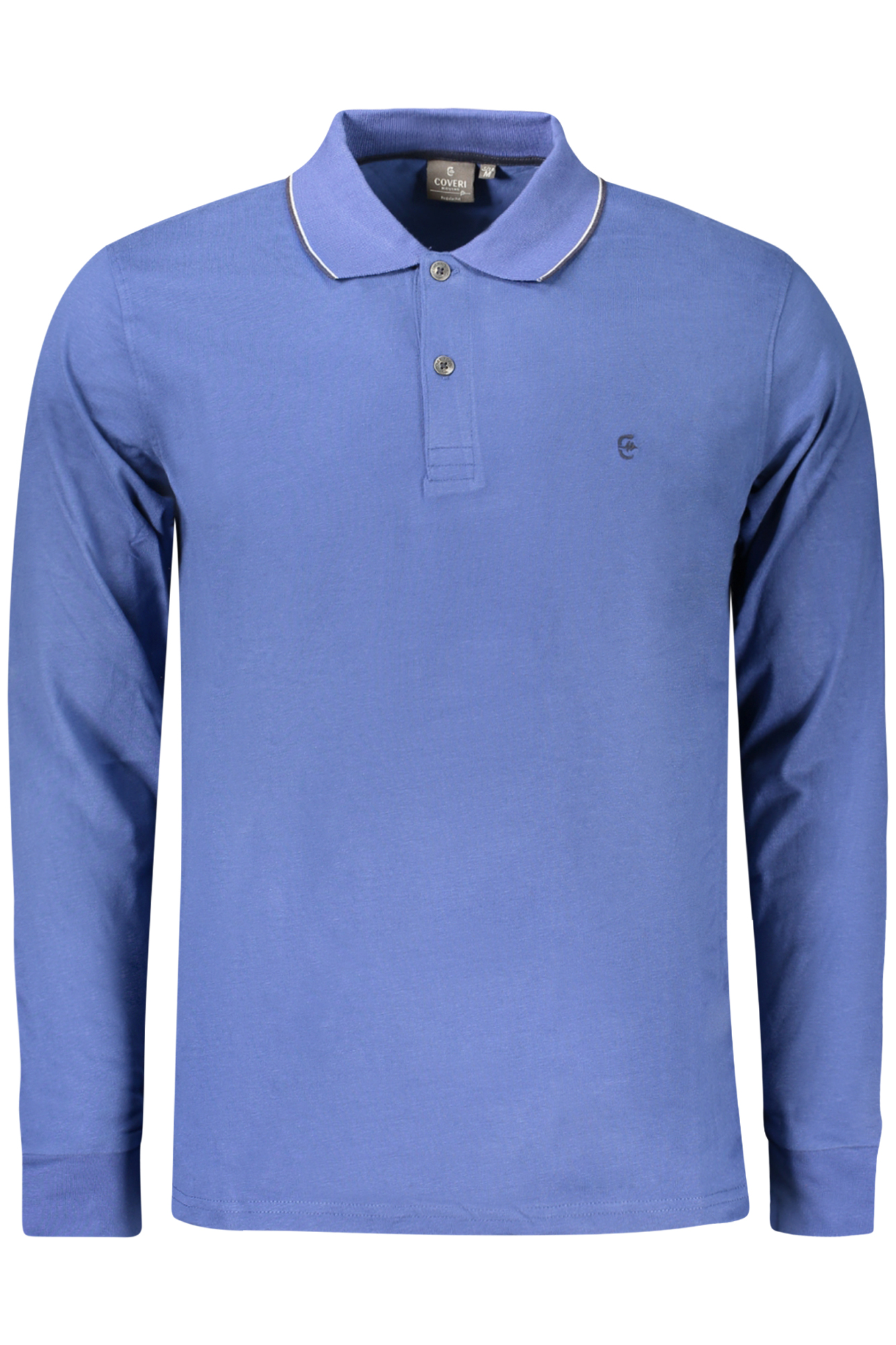 

Поло мужское Coveri Moving с длинными рукавами и логотипом, синий