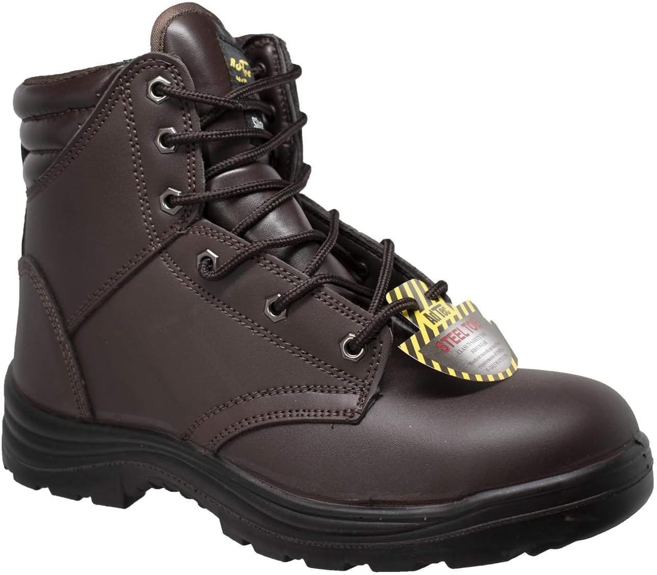 

Мужские ботинки Ad Tec 6 из кожи, защитный стальной носок, полиуретановая литая подошва, устойчивая к маслу, коричневый