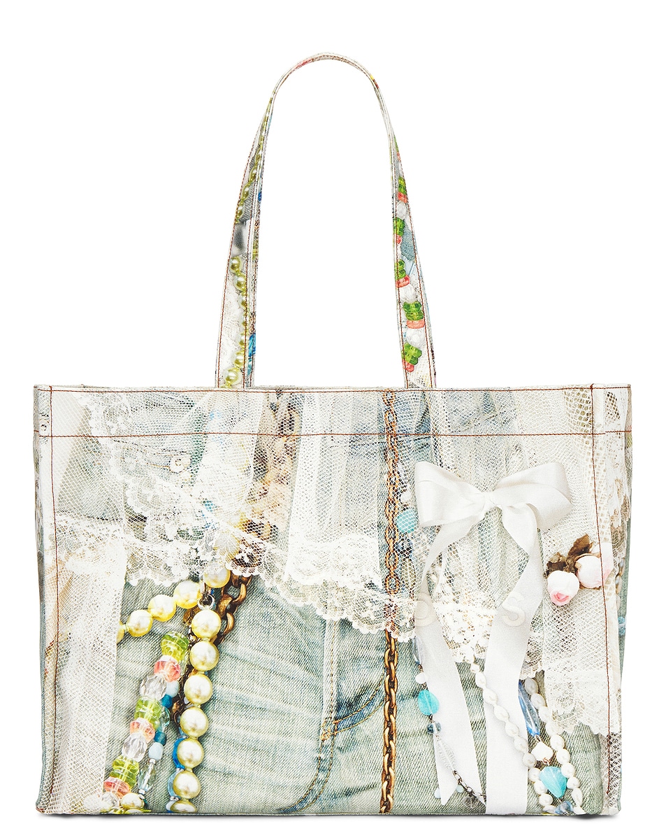 

Шопер с логотипом Acne Studios, White & Green