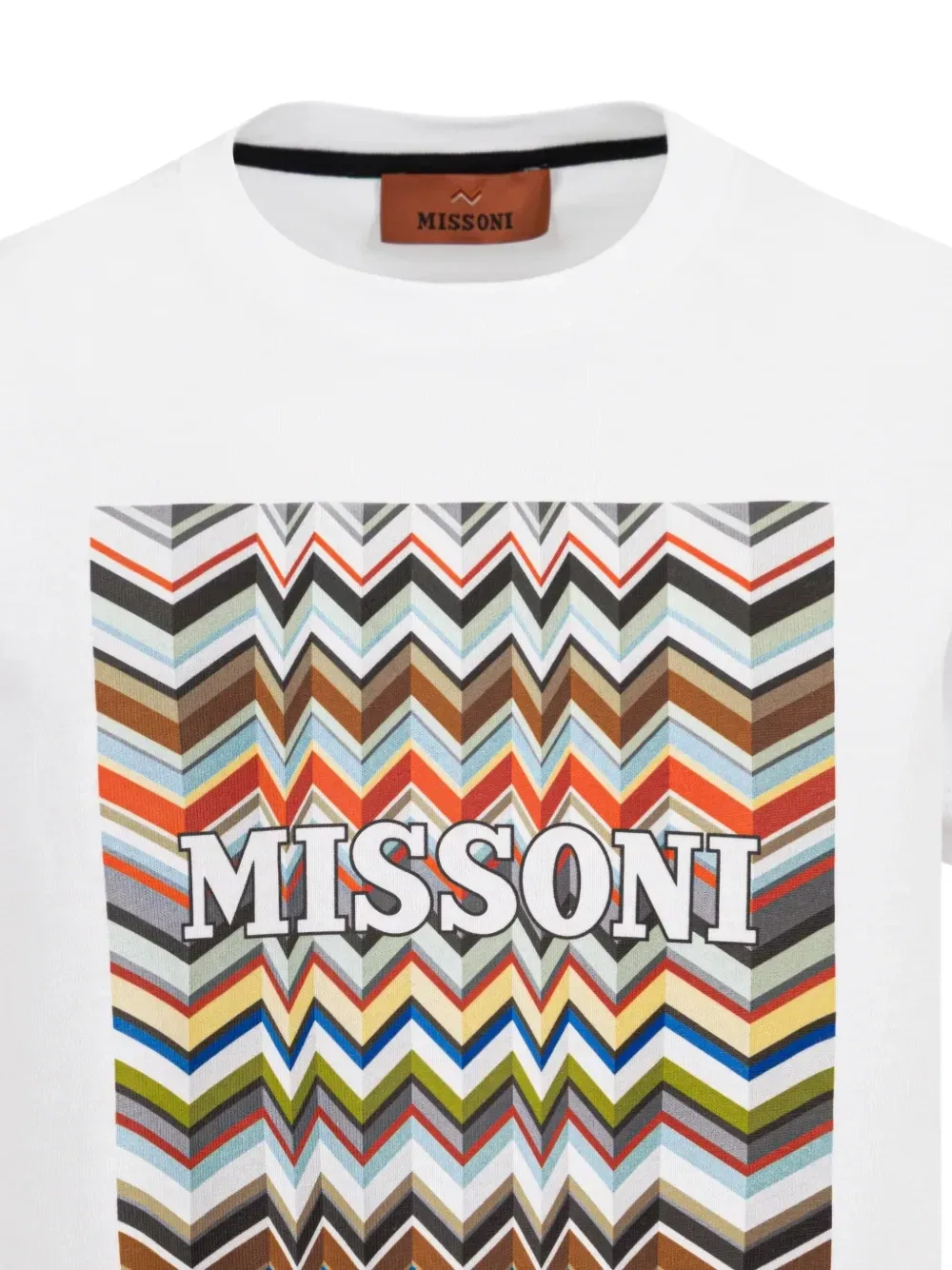 Футболка с узором зигзаг Missoni Kids, белый — фото 3