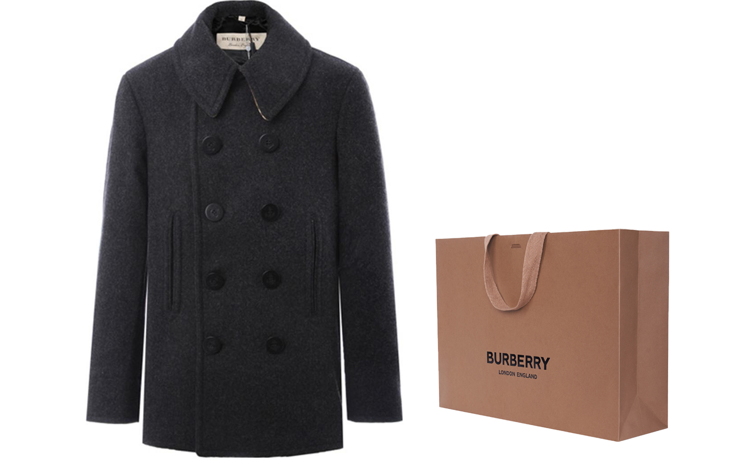 

Burberry Пальто мужское темно-серое, Dark Gray+Shopping Bag Packaging (Shopping Bag Included)