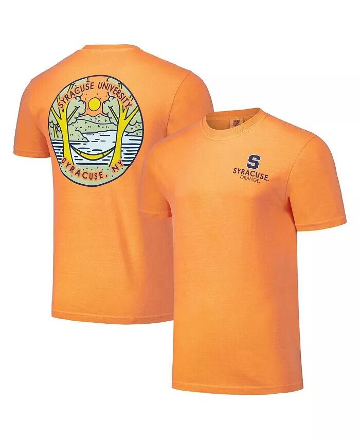 

Мужская и женская оранжевая футболка Syracuse Scenic Comfort Colors Image One, оранжевый