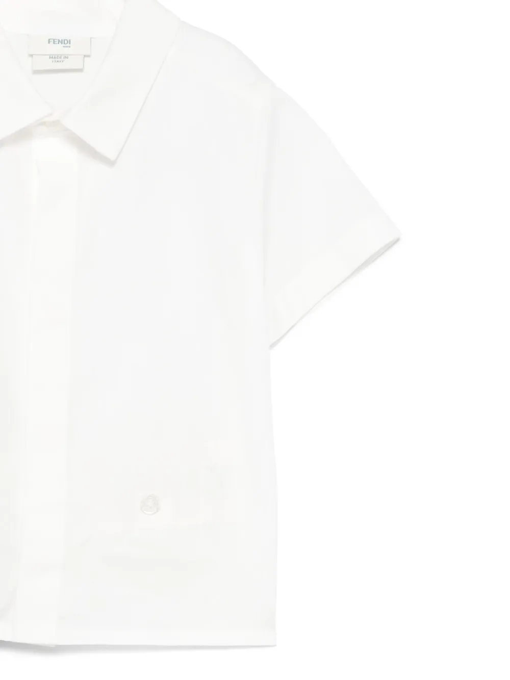 Комплект из рубашки и шортов с логотипом FF FENDI KIDS, белый — фото 3