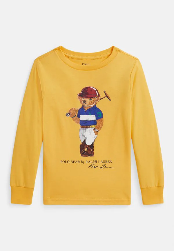 Хлопковая футболка с длинным рукавом polo bear, размер 27, с длинным рукавом. Polo Ralph Lauren, Chrome Yellow