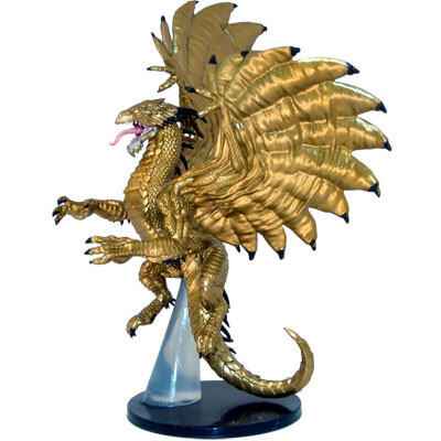 

Миниатюра WizKids/NECA Ruins of Lastwall #26 Large Gold Dragon (U)