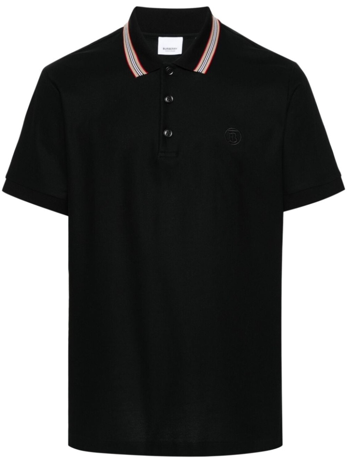

Рубашка поло с полосками Icon Stripe Burberry, черный