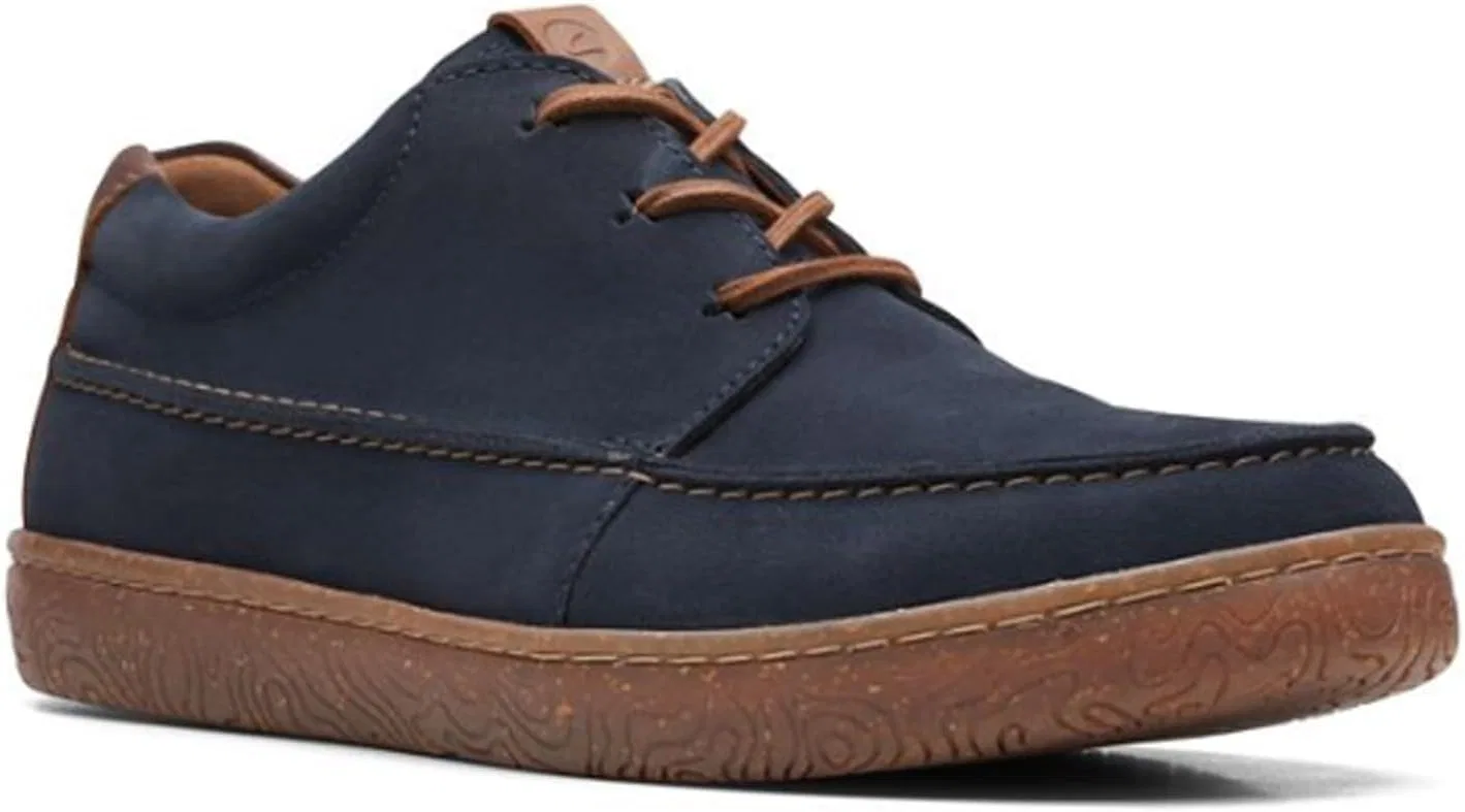 Мужские туфли Clarks Hodson MocOxford, Navy Velour — фото 2