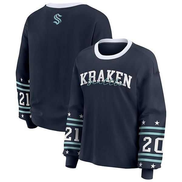 

Женская футболка с длинным рукавом Seattle Kraken в цвете deep sea blue Wear By Erin Andrews, Синий, Женская футболка с длинным рукавом Seattle Kraken в цвете deep sea blue Wear By Erin Andrews