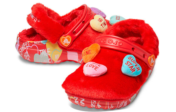 Сандалии sweethearts x clog classic fur 'valentine's day' Crocs, красный — фото 4