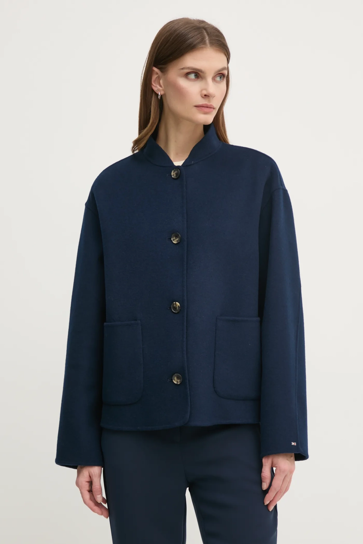

Шерстяная куртка Tommy Hilfiger, темно-синий