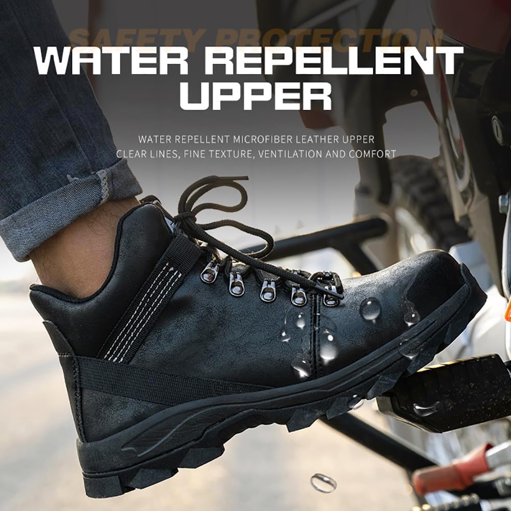 Рабочие ботинки lmprock Unisex Industrial Steel Toe Anti Ppoint, Water Resistant Safety Sheos Constructon Anti Slip Sparks Indestructible Work Boots, черный — фото 4