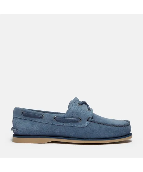 Мужские мокасины из премиальной кожи Classic Boat Shoes Timberland голубые