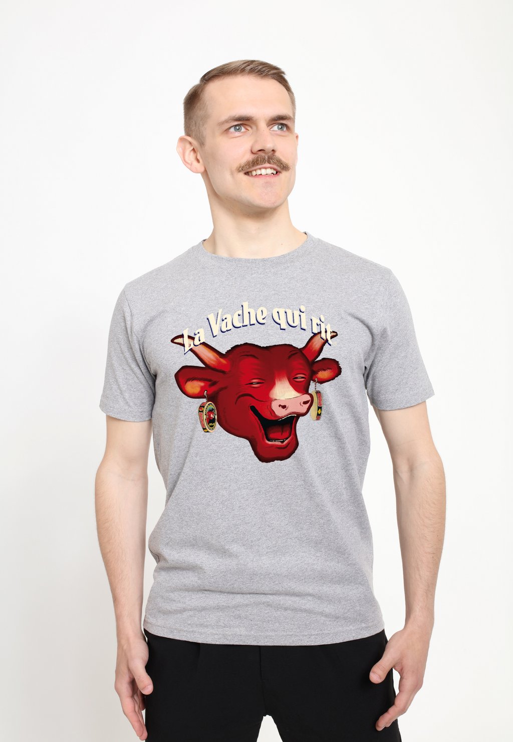 

Футболка с принтом THE LAUGHING COW LA VACHE QUI RIT Henry Tiger, цвет Heather Grey