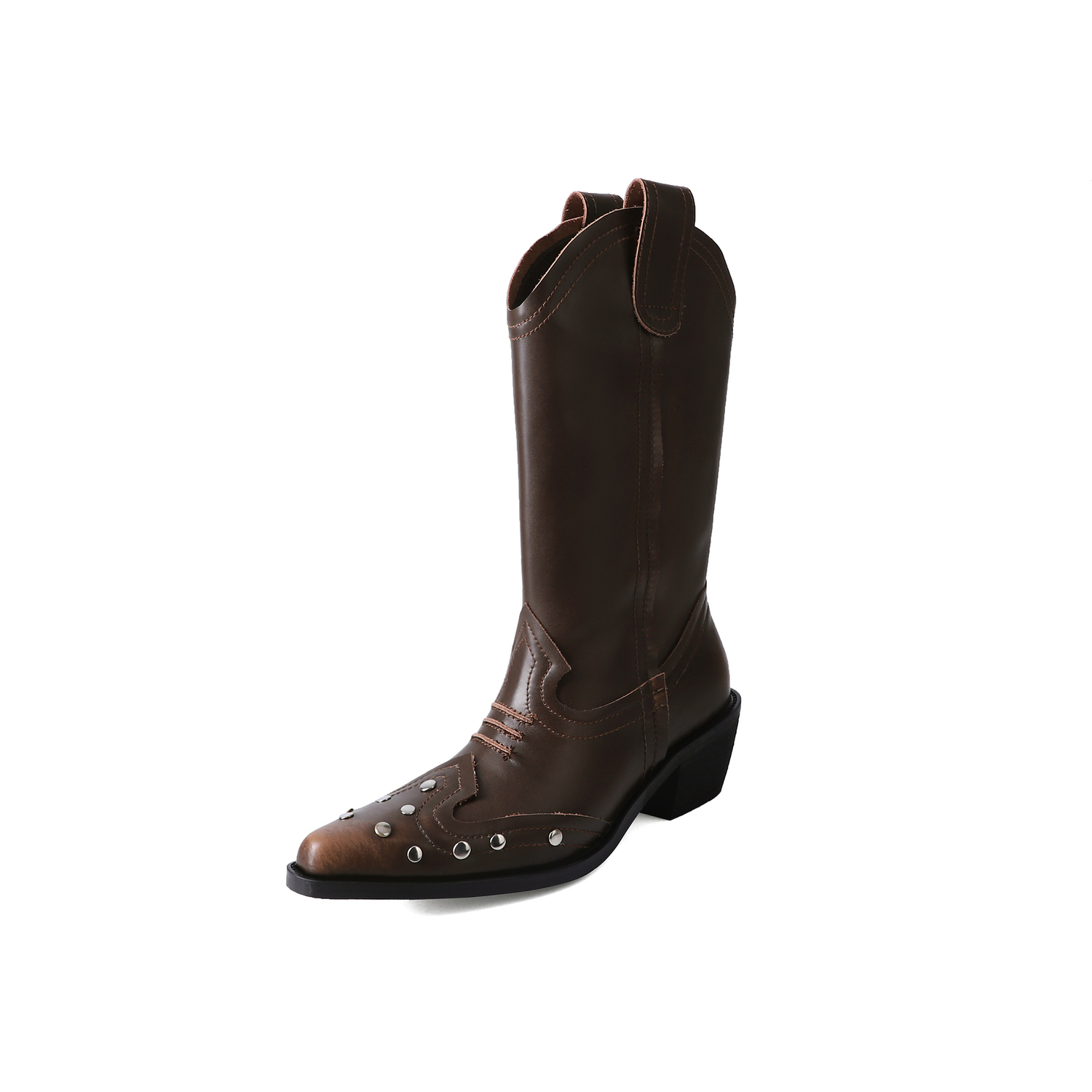 Yeezyy Reezy Женские коричневые полусапожки на каблуке 5 см, цвет Brown
