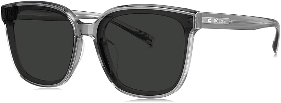 

Солнцезащитные очки BOLON в стиле ретро, ​​квадратной формы, D-образной оправы, поляризованные, для мужчин и женщин, эксклюзивный бренд EssilorLuxottica, Transparent Grey/Grey Polarized L