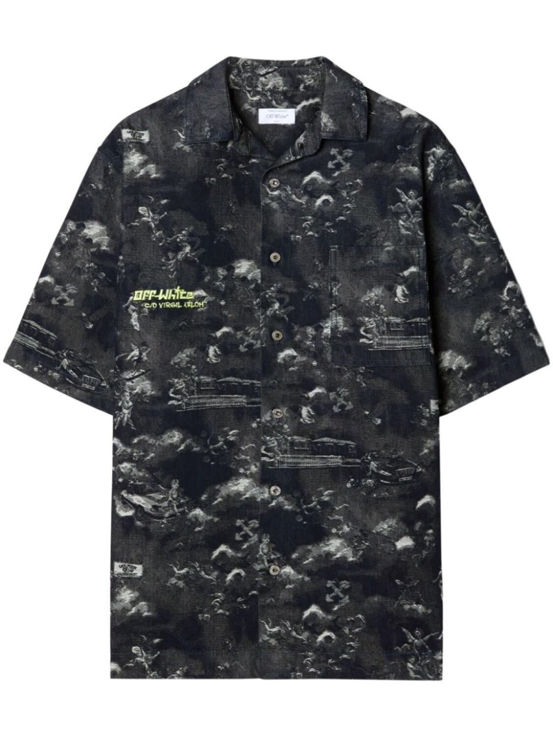 

Off-White рубашка Fresco, синий